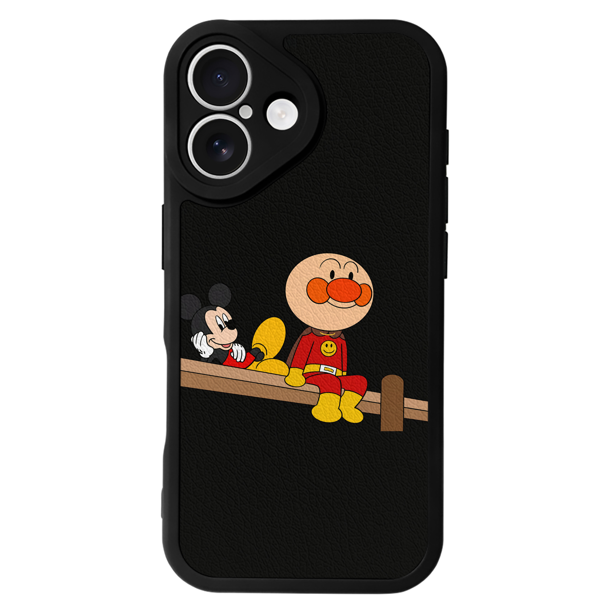 （画像用） アンパンマン Anpanman 【iPhone 16シリーズ対応】シリコンスマホケース（レザー調） 材質：シリコン